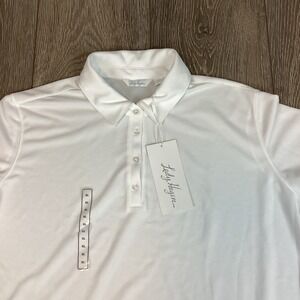 Lady Hagen‎ Woman's  Golf Polo Pique Polo SHIRT Size XL White  New Collared